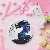 パステルドラゴ威厳のあるン誕生日 ペーパープレート (パーティー)