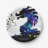 パステルドラゴ威厳のあるン誕生日 ペーパープレート (正面)