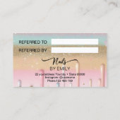 パステルドリップネイルサロン紹介カード ロイヤリティカード (裏面)