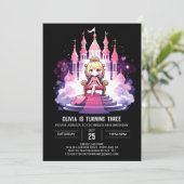 パステルドリーミープリンセス誕生日 招待状 (スタンド正面)