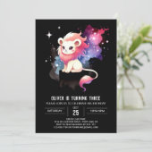 パステルドリーミーライオン誕生日 招待状 (スタンド正面)