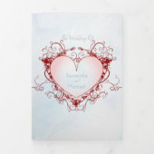 パステルドリーミー結婚式招待状 三つ折りプログラム (カバー)