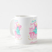パステルドリーム ブルー ピンク イエロー ソリ ギフト コーヒーマグカップ (正面左)