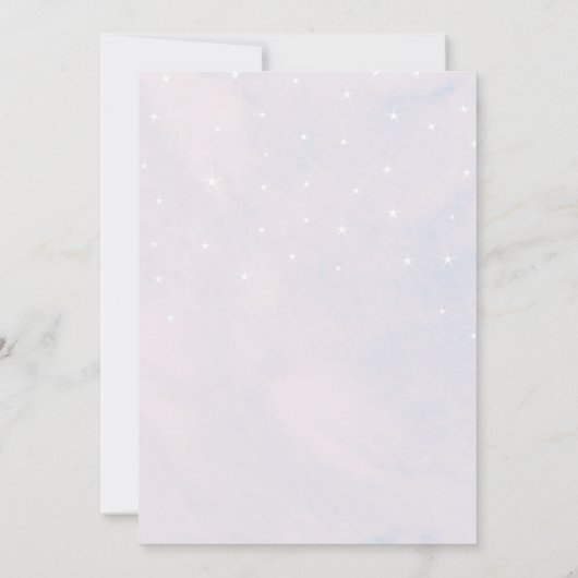 パステルドリー結婚ミーのA-Zブライダルシャワーゲームカード 招待状 (裏面)