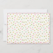 パステルドーナツバースデーパーティフォト招待状 招待状 (裏面)