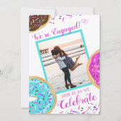 パステルドーナツ婚約パーティ 招待状 (正面)