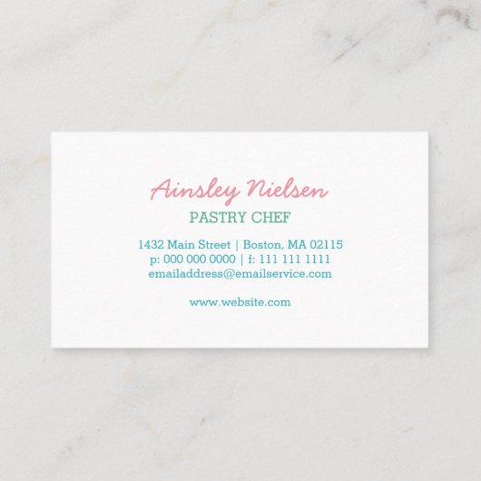 パステルドーナツ |ペストリーベーカリー 名刺 (裏面)