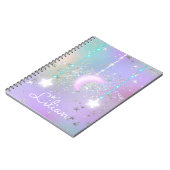 パステルナイトスカイ白熱［赤熱］光を放つムーンスター ノートブック (左側)