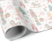 パステルナツクラッカークリスマスバレエのデカップージ ラッピングペーパー (ロールコーナー)