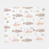 パステルナツクラッカークリスマスバレエ フリースブランケット (正面(横))