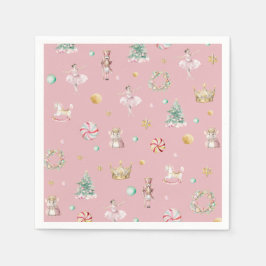 パステルナツクラッカークリスマスバースデーパーティー スタンダードカクテルナプキン