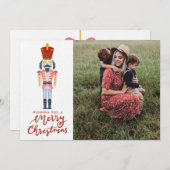 パステルナツクラッカークリスマスフォト シーズンカード (正面/裏面)