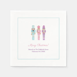 パステルナツクラッカーバレエクリスマスホリデーズパーティー スタンダードカクテルナプキン