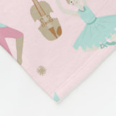 パステルナツクラッカーバレエピンクフリースブランケット フリースブランケット (角)