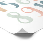 パステルナンバーズガール子供部屋デコール ポスター (角)