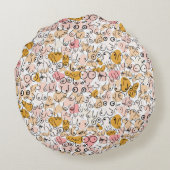 パステルニュートラルパターン ラウンドクッション (裏面)