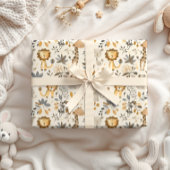 パステルニュートラルボーイ動物園の動物 ラッピングペーパーシート