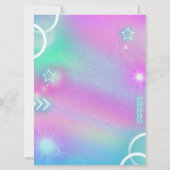 パステルネオンローラスケートで滑るバースデーパーティー 招待状 (裏面)