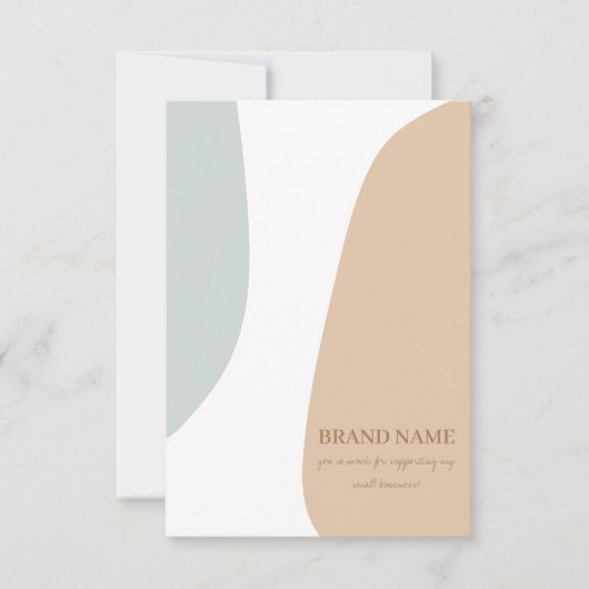 パステルネックレスジュエリーカード サンキューカード (正面)