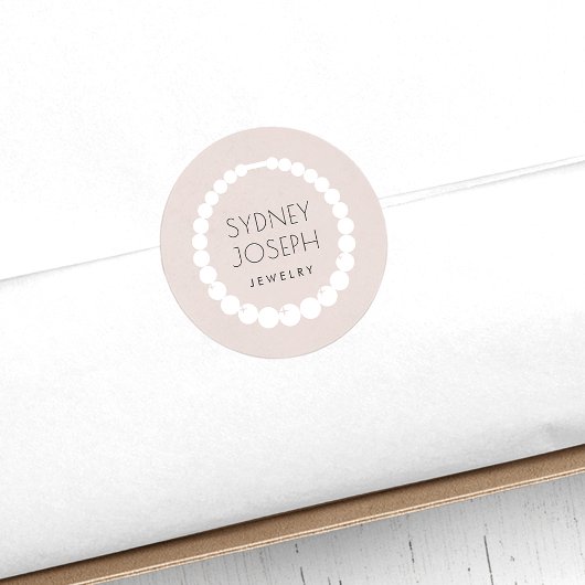 パステルネックレスロゴ |ジュエリーデザイン ラウンドシール