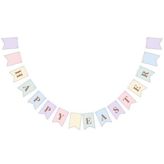 パステルハッピーイースター バンティングフラッグ (全)
