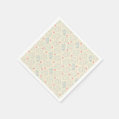 パステルハッピーティースパターン スタンダードカクテルナプキン (角)