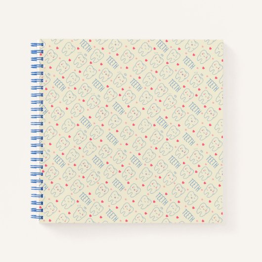 パステルハッピーティースパターン ノートブック (正面)