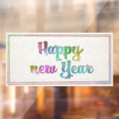 パステルハッピーニューイヤー窓にしがみつく ウィンドウサイン (シート2)