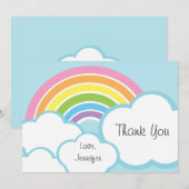 パステルハッピーリトルレインボー サンキューカード (正面/裏面)