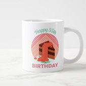 パステルハッピー55thバースデーパーティーケーキピース ジャンボコーヒーマグカップ (右)