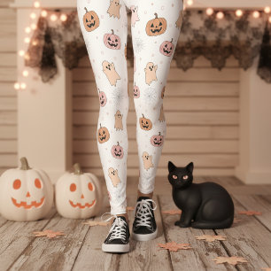 パステルハロウィンカボチャ幽霊パターン ID1326 レギンス