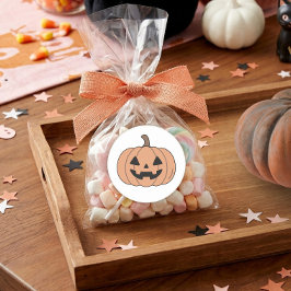 パステルハロウィンカボチャ ソフトオレンジ ID1325 ラウンドシール