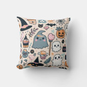 パステルハロウィン不気味パタン – かわいい クッション (正面)