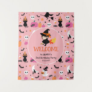パステルハロウィン柄 ハロウィンパーティーへようこそ タペストリー