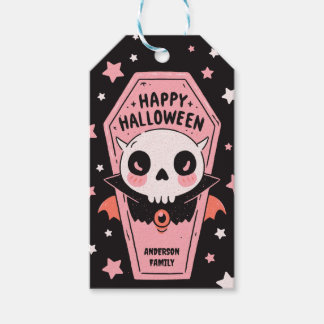 パステルハロウィン 吸血鬼 棺 おばけ かわいい ハロウィン ギフトタグ