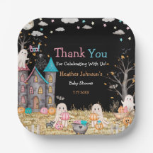 パステルハロウィーンジェンダーが赤ちゃんシャワーを明かす