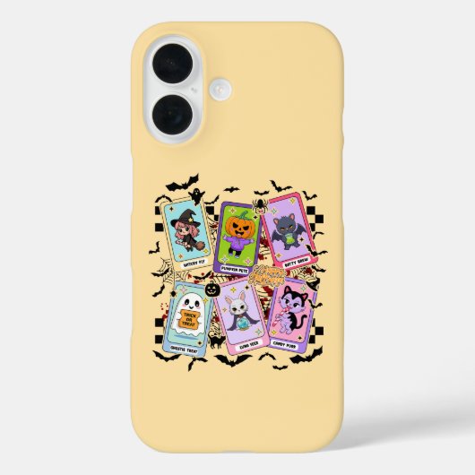 パステルハロウィーンタロットカードかわいい幽霊スタイル Case-Mate iPhoneケース (裏面)