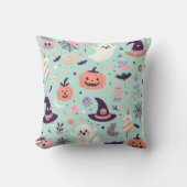 パステルハロウィーンパタ不気味ーン クッション (正面)