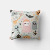 パステルハロウィーンパタ不気味ーン クッション (正面)