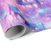 パステルハロウィーンパープルアンドピンクスハ不気味ウス ラッピングペーパー (ロールコーナー)