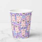 パステルハロウィーンフローラ幽霊 紙コップ (正面)