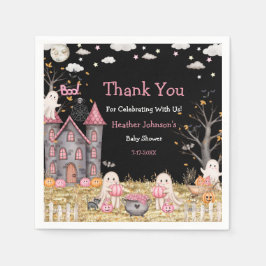 パステルハロウィーンリトルブガールベビーシャワー スタンダードカクテルナプキン