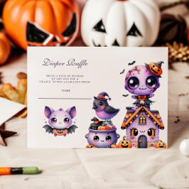 パステルハロウィーンリトルブベビーシャワー エンクロージャーカード