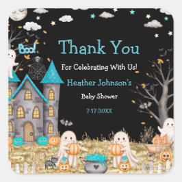 パステルハロウィーンリトルブボーイベビーシャワー スクエアシール