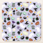 パステルハロウィーン スクエアペーパーコースター (正面)