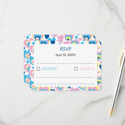 パステルハーツ 出欠カード (正面/裏面インサイチュ)