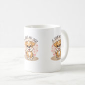 パステルハートがかわいい犬好きコーヒーマグ コーヒーマグカップ (正面右)