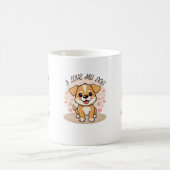パステルハートがかわいい犬好きコーヒーマグ コーヒーマグカップ (中央)