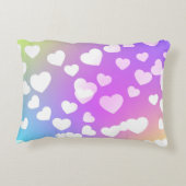 パステルハートアクセントパーソナライズされた枕。 アクセントクッション (裏面)