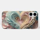 パステルハートインカット紙スタイル Case-Mate iPhoneケース (裏面 (横))